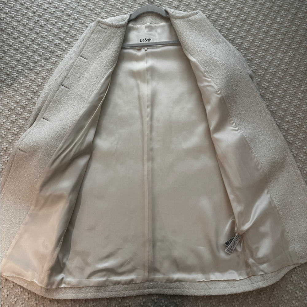 ba&sh lady coat, Ivory, Size 1 - Picture 2 of 4